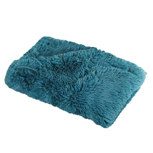 XJHKG Langer Plüsch Hundematte, Kuschelige und Weiche Flauschig Hundebett Hundekorb(Darkcyan,M) von XJHKG