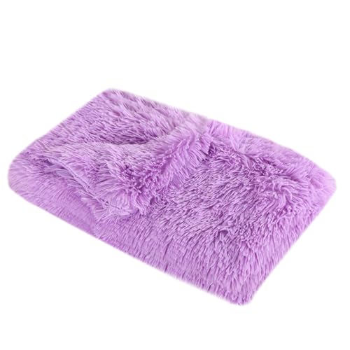 XJHKG Langer Plüsch Hundematte, Kuschelige und Weiche Flauschig Hundebett Hundekorb(Violet,L) von XJHKG