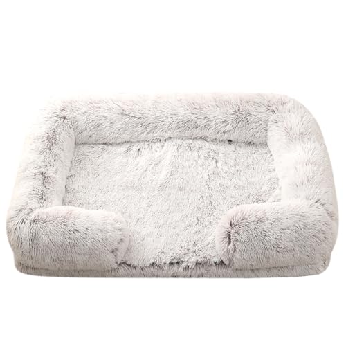 XJHKG Sofa Haustierbett, Warmes Haustier Couch Hundekatzenbett mit Waschbarem Bezug und Rutschfester Unterseite(A01,XL) von XJHKG