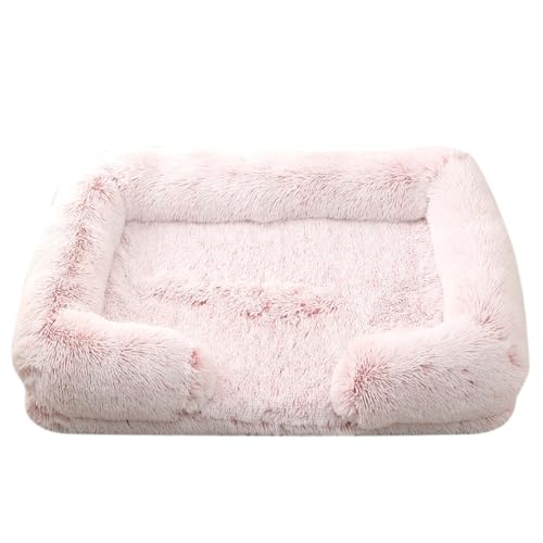 XJHKG Sofa Haustierbett, Warmes Haustier Couch Hundekatzenbett mit Waschbarem Bezug und Rutschfester Unterseite(Mistyrose,XL) von XJHKG