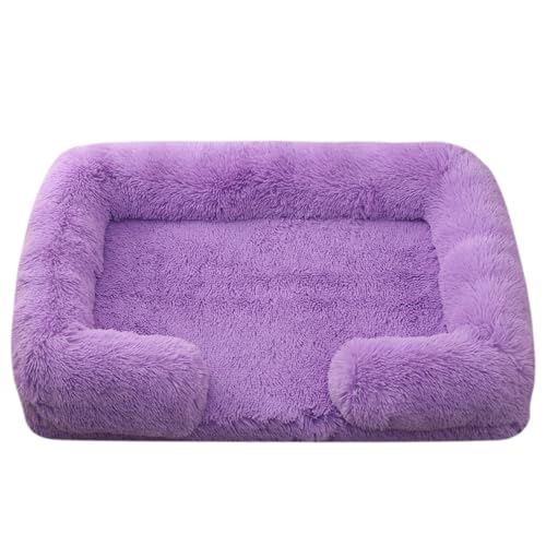 XJHKG Sofa Haustierbett, Warmes Haustier Couch Hundekatzenbett mit Waschbarem Bezug und Rutschfester Unterseite(Orchid,L) von XJHKG