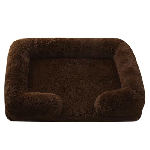 XJHKG Sofa Haustierbett, Warmes Haustier Couch Hundekatzenbett mit Waschbarem Bezug und Rutschfester Unterseite(Sienna,XL) von XJHKG