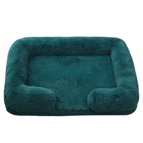 XJHKG Sofa Haustierbett, Warmes Haustier Couch Hundekatzenbett mit Waschbarem Bezug und Rutschfester Unterseite(Teal,L) von XJHKG