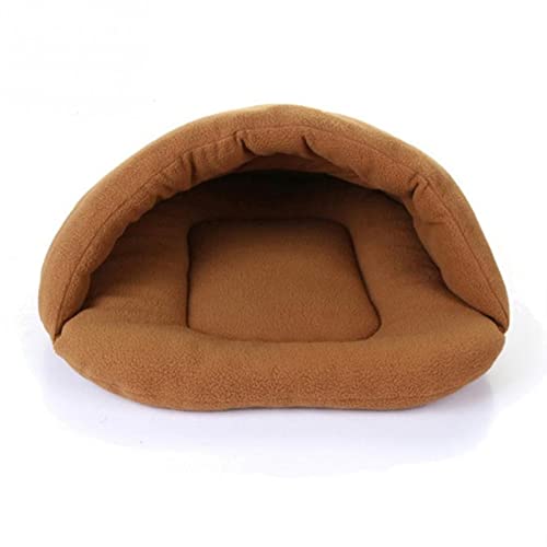 XJHKG Weiches Fleece Winter Warmes Haustier Hundebett 4 Verschiedene Größen Kleiner Hund Katzenschlafsack Welpen Höhlenbett(A-04,L(65cm*59cm)) von XJHKG