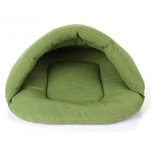 XJHKG Weiches Fleece Winter Warmes Haustier Hundebett 4 Verschiedene Größen Kleiner Hund Katzenschlafsack Welpen Höhlenbett(A-06,L(65cm*59cm)) von XJHKG