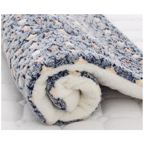 XJHWD Fleece-Haustier-Schlafmatten, weiches, verdicktes Hundebett, Katzenbett, warme waschbare Decke, Bärenmuster, gemütliche Schmusedecke für Haustiere von XJHWD