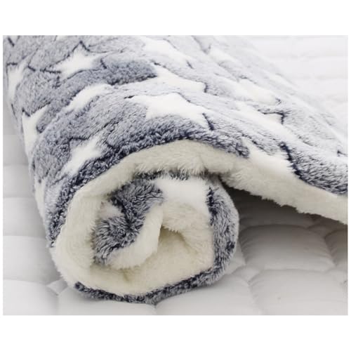 XJHWD Fleece-Haustier-Schlafmatten, weiches, verdicktes Hundebett, Katzenbett, warme waschbare Decke, Bärenmuster, gemütliche Schmusedecke für Haustiere von XJHWD