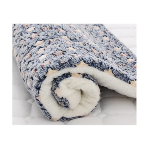 XJHWD Plüsch-Fleece-Haustier-Schlafmatte, weiches Hundebett, warme Katzendecke, verdickte waschbare Unterlage, Bärenmuster, ideal für den Heimgebrauch von XJHWD