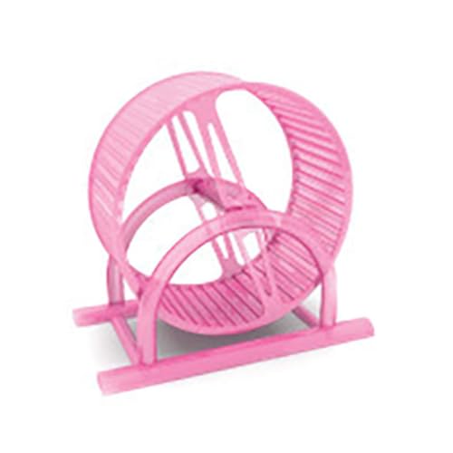 1pc Hamster Rad Haustier Komfort Laufband Laufräder Ruhees Hamster -Übungsrad Stille Spinner groß und leicht an Drahtkäfig für kleine Tiere (Rosa), Rad Hamster von XJKLBYQ