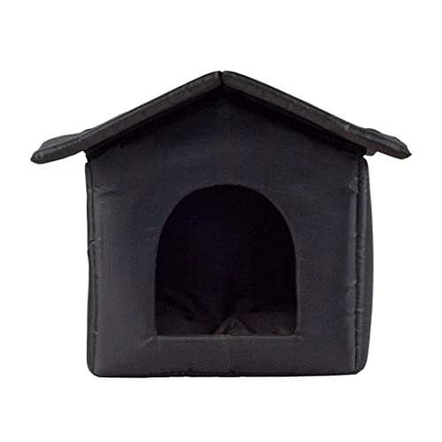 XJKLBYQ Cat House Outdoor, Außenhöhlenbett im Freien, wasmes wasserdichtes Katzen -Versteck Hunde Abnehmbarer Oxford -Stoff -Nistbett Katzenschutz für Winter (m) von XJKLBYQ