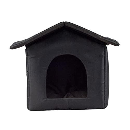 XJKLBYQ Cat House Outdoor, Haustierhöhlenbett warmes wasseres wasserdichtes Katzen -Katze -Versteck, 35x33x30 cm Hund Abnehmbarer Oxford -Stoff -Nest -Bett -Katzenunterkunft für Winter von XJKLBYQ