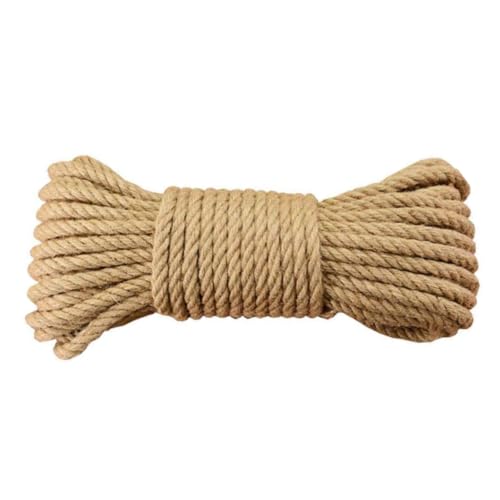 XJKLBYQ Hanfseil, 4 mm Jute -Schnur, 10 m Dickes Kratz -Postseil Starkes natürliches Jute -Seil Katze Kratzseil für Katzenkratzer/Garten Bündelung, Reparatur Katzenbaum von XJKLBYQ