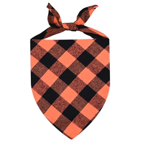 Pet Bib für Katzen Frühling, Hundebandanas, Kariertes Muster Katzenbandana, weiche atmungsaktive Baumwollpolyester -Hundeschal, waschbare Haustierbandanas für Hunde Katzen Katzen von XJKLBYQ