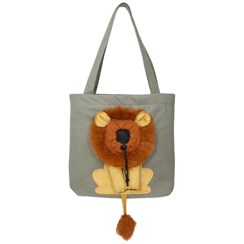 Pet Canvas Umhängetasche, Hundebagträger, Baumwollkatzentasche Tasche Tasche mit Gesichtsloch, tragbarer Hundetransporterbeutel Tasche mit Schwanz für kleine Katzen und Hunde von XJKLBYQ