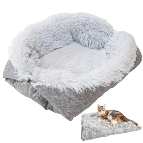 Selbstheizendes Katzenbett | selbstwärmtes Katzenbett, doppelte purpose faltbare Katzenwärmekissen, weiches bequemes Kätzchenbett, waschbares kleines Katzenbett für Winter kleiner Katzenhund schlafen von XJKLBYQ