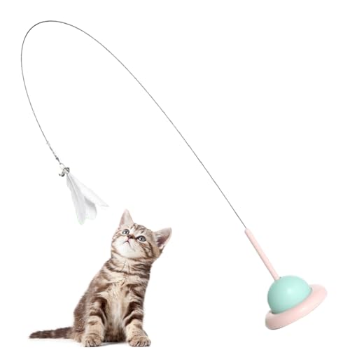 XJKLBYQ Interaktiver Katzenschmetterlingsspielzeug, Federn Electric Cat Toy, Katzen Teaser Zauberstab automatisch, robust Spielen von XJKLBYQ