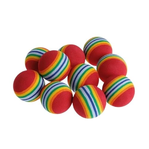 XJPXFQ 10 Stück Haustierspielzeug Latexbälle Buntes Kauspielzeug for Hunde Katzen Welpen Kätzchen Weiches Elastisches Katzenspielzeug for Hauskatzen for Jagen(1) von XJPXFQ