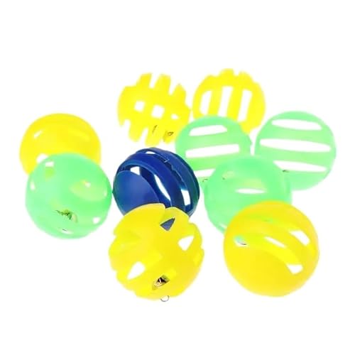 XJPXFQ 10 Stück Haustierspielzeug Latexbälle Buntes Kauspielzeug for Hunde Katzen Welpen Kätzchen Weiches Elastisches Katzenspielzeug for Hauskatzen for Jagen(Plastic C Colorful) von XJPXFQ