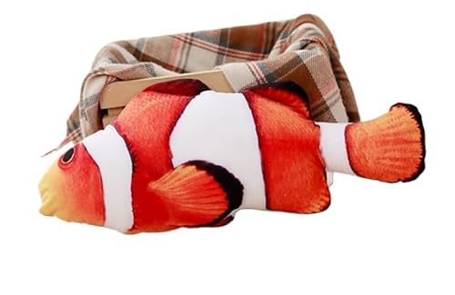 XJPXFQ Haustiere Plüsch Simulation Fisch Form Katzenspielzeug Interaktive Geschenke Fisch Katzenminze Spielzeug Gefüllte Kissen Puppe 3D Fisch Spielzeug for Haustier(J) von XJPXFQ