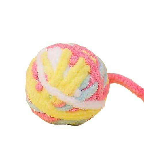 XJPXFQ Lustiges Katzenspielzeug, Bunte Garnbälle mit Glöckchen, interaktives Kauspielzeug for Kätzchen, Spielzeugball, Katzenspielzeugzubehör(F) von XJPXFQ