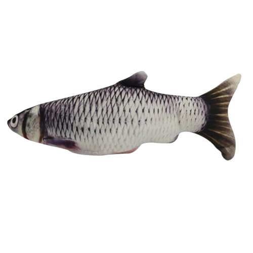 XJPXFQ Plüsch-Katzenspielzeug, 20 cm, Simulation Fisch, Katzenkratzbaum, Katzenminze, Spielzeug, interaktives Kauspielzeug for Haustiere, Katzenminze, gefülltes Heimtierzubehör(Grass Carp) von XJPXFQ