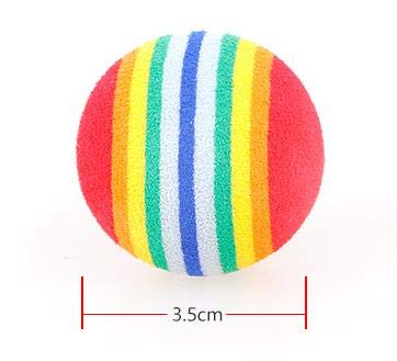 XJPXFQ Zähneknirschen Katzenminze Spielzeug Interaktives Plüsch Katzenspielzeug Haustier Kätzchen Kauen Krallen Daumen Beißen Katze Minze Lustiges kleines Kissen(Rainbow Ball) von XJPXFQ