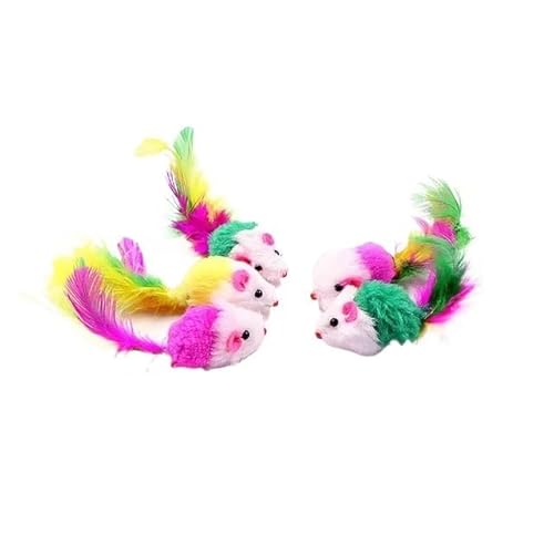 XJPXFQ Zähneknirschen Katzenminze Spielzeug Lustiges interaktives Plüsch Katzenspielzeug Haustier Kätzchen Kauen Stimmspielzeug Krallen Daumen Beißen Katze Minze(1p Feather Mouse) von XJPXFQ