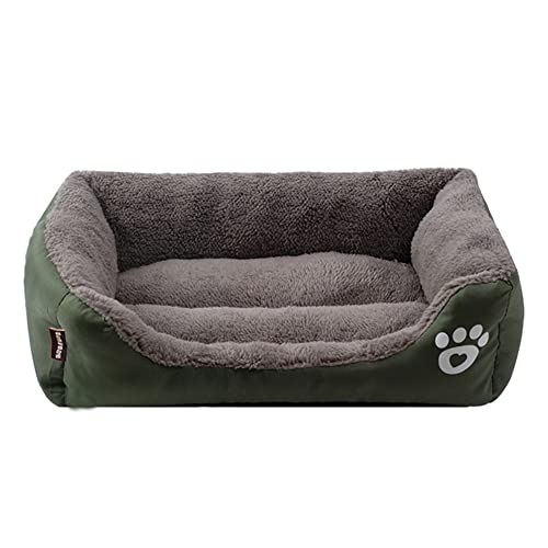 XJST Hundebett für große, mittelgroße und kleine Hunde, Plüsch-Überwurf-Decken, flauschige Schlafmatte, rutschfest, warmes Haustier-Sofa-Bettkissen, geeignet für Haushaltstiere, Dunkelgrün, XXL von XJST