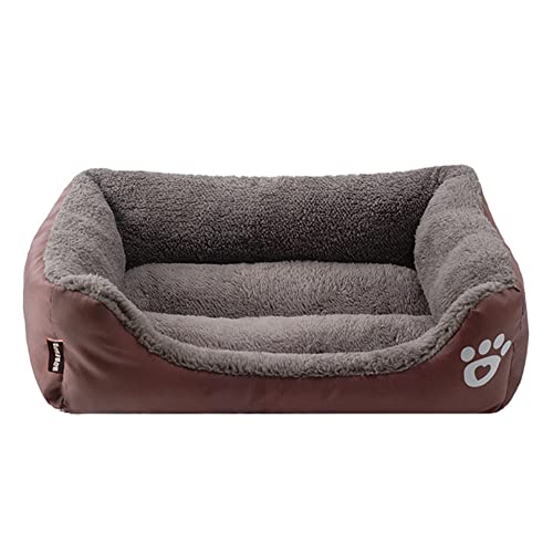 XJST Hundebett für große, mittelgroße und kleine Hunde, Plüsch-Überwurf-Decken, flauschige Schlafmatte, rutschfest, warmes Haustier-Sofa-Bettkissen, geeignet für Haushaltstiere, Kaffee, XXL von XJST