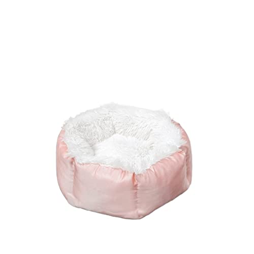 XLDZ Gemütlich warmes Hundebett, für kleine Haustiere, Schlafsack, Hundehütte, Katzenwelpe, Sofakissen (Rosa, Motley-L) von XLDZ