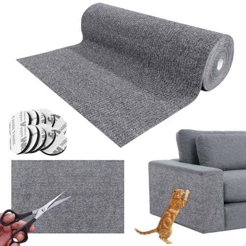 Kratzmatte Katze Selbstklebend, Kratzteppich Katze Kratzschutz Sofa Katze,200cmx40cm Katzenteppich DIY Kratzbrett Katze,Kratzecke für Katzen,Katzenkratzmatte für Sofa,Möbel,Tür,Wand Wiederverwendbar von XM-mengpanwei