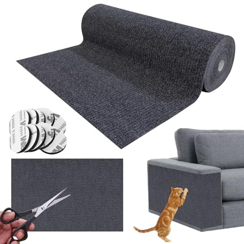 Kratzmatte Katze Selbstklebend, Kratzteppich Katze Kratzschutz Sofa Katze,200cmx40cm Katzenteppich DIY Kratzbrett Katze,Kratzecke für Katzen,Katzenkratzmatte für Sofa,Möbel,Tür,Wand Wiederverwendbar von XM-mengpanwei