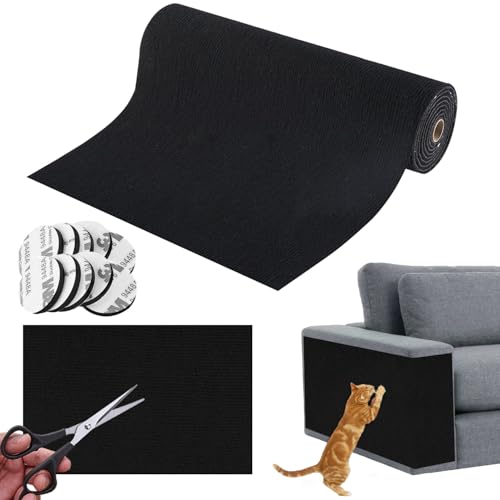 Kratzmatte Katze Selbstklebend, Kratzteppich Katze Kratzschutz Sofa Katze,200cmx40cm Katzenteppich DIY Kratzbrett Katze,Kratzecke für Katzen,Katzenkratzmatte für Sofa,Möbel,Tür,Wand Wiederverwendbar von XM-mengpanwei