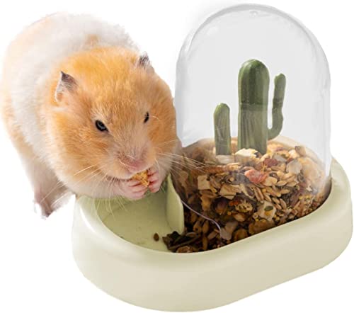 XNSHUN Automatischer Futterspender Hamster, Automatischer Futterautomat Automatic Feeder Hamster Für Hamster, Vögel, Tauben, Papageien, Mini-Igel (Gelb) von XNSHUN