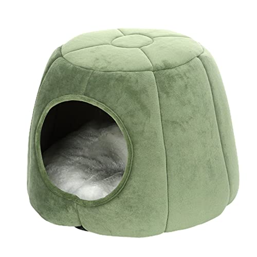 Katzenhöhle Katzenbett Für Indoor-Katzen, Hamsterbett 2 In 1 Katzenhaus Kuschelhöhle Windabweisend, Katzenzelt Mit Abnehmbarem Katzenkissen Für Katzen Kleine Hunde Kleine Tiere (S) von XNSHUN