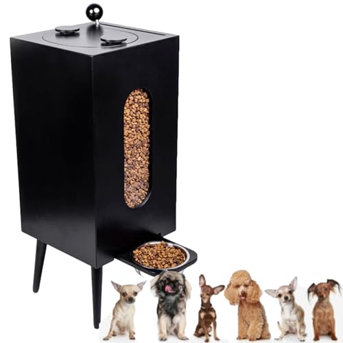 Automatischer Futterspender für Haustiere, Futterständer für Hundenapf, Moderne Möbel für die Futterstation für Haustiere, Futterbehälter und Futterstation für Hunde aus Holz (Highlegs L) von XNYXLPP