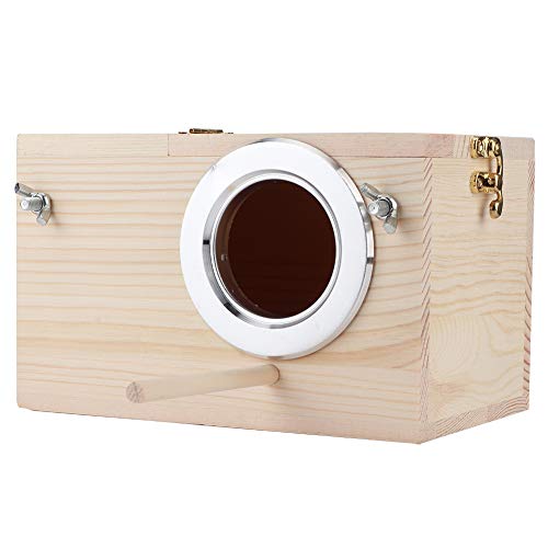 XPSSJMU 12 x 12 x 19,5 cm Holz Vogelhaus Haustier Inkubation Zuchtbox Outdoor Garten Dekoration Zubehör Garten Terrasse Nester Box für Wildvogelbeobachtung von XPSSJMU