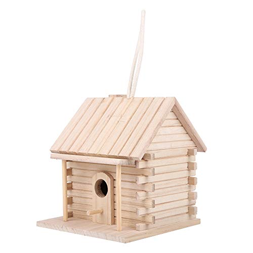 Hängende Vogelnester aus Holz, Haus, Nistkasten, Vogelhaus-Zubehör für Papageien, Haustiere, Handwerk zum Aufhängen von Fink, Bluebird, Kardinälen von XPSSJMU