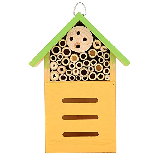 Hölzernes Insekten-Bienen-Haus Nester hängendes Bienen-Hotel-Unterschlupf für Garten-Hinterhof-Schmetterlinge im Freien, Marienkäfer-hängendes Bambus-Haus nützliches Insekten-Haus von XPSSJMU