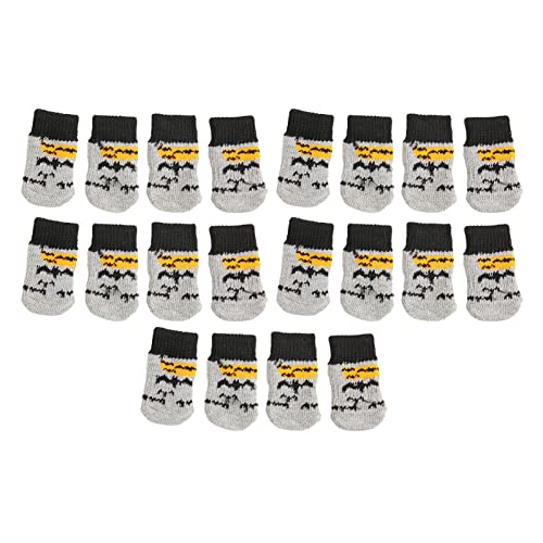 XPSSJMU Hundesocken, 5 Paar Weihnachts-Hundesocken, Baumwolle, Kratzfest, Verhindern Verrutschen, Elastisch, Hunde- Und Katzenpfotenschutz Für Herbst Und Winter(L) von XPSSJMU