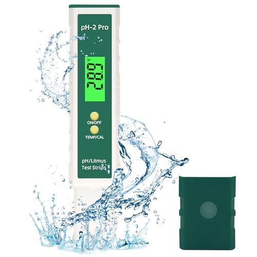 XQZMD pH Wert Tester, Digitaler Wasserqualität Tester, Temp Multifunktionstester, 0,01 hochpräziser digitaler Wassertester Trinkwasser von XQZMD