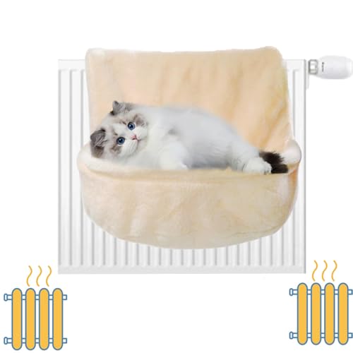 Hängebett Für Katzen Heizung,Faltbare Katze Fenster Hängematte - 45 X 39 X 26 cm Heizkörper Bett Warm Und Gemütlich Katze Hause Wiege Für Kleine Haustiere Kätzchen Welpe Hund von XRXRX