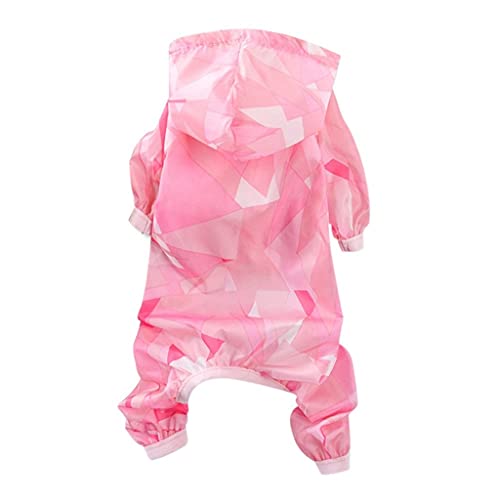 Hunde-Regenmantel für Hunde, wasserdicht, Sonnenschutz, Hundekleidung, Regenmantel, Kleidung, Haustierprodukte, Hunde-Regenmäntel (Farbe: Pink, Größe: XL) von XSWLYY