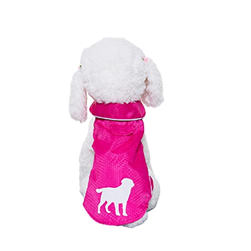 Hundemantel, atmungsaktiv, Sonnenschutz, reflektierend, wasserdicht, für Hunde, Regenmantel (Farbe: Rosa, Größe: XL) von XSWLYY