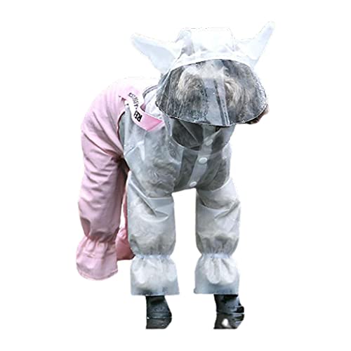 Hundemantel, niedlich, wasserdicht, Regenanzug für kleine Hunde, Outdoor-Bekleidung, Hunde-Regenmantel (Farbe: Pink, Größe: XS) von XSWLYY