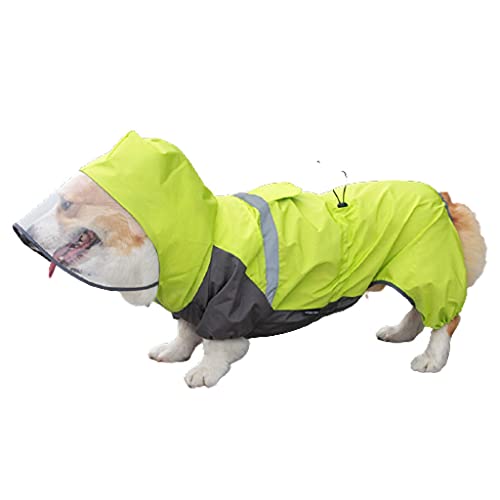 Hundemantel, vierbeinig, Regenmantel, wasserdicht, für mittelgroße Hunde, Farbe: Grün, Größe XXXL von XSWLYY