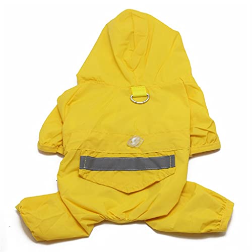 Hundemantel, wasserdicht, reflektierend, Regenjacke, Sonnenschutz, für kleine Hunde, Farbe: Gelb, Größe: XL von XSWLYY