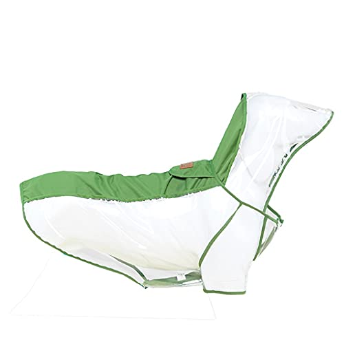 XSWLYY Hunde-Regenmantel, wasserdicht, transparent, für große Hüte, Hundekleidung, Regenmäntel (Farbe: Grün, Größe: 5XL) von XSWLYY