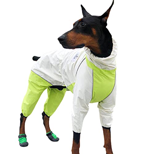 XSWLYY Hundemantel, vierbeinig, All-Inclusive, wasserdicht, atmungsaktiv, für mittelgroße und große Hunde (Farbe: A, Größe: 4XL) von XSWLYY