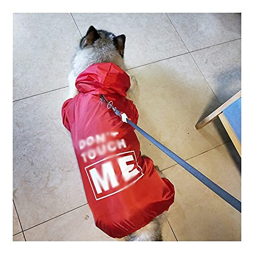 XSWLYY Hundemantel, wasserdicht, Regenmantel für mittelgroße und große Hunde, Farbe: Rot, Größe: 4XL von XSWLYY